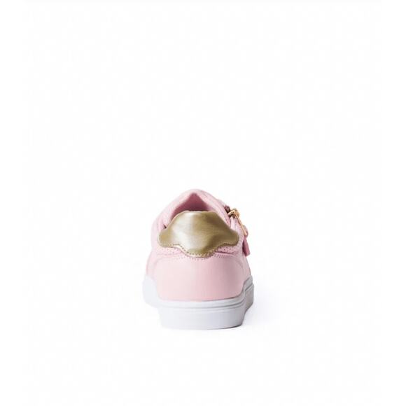 FabKids Rose Pink Side Zipper Sneakers - Girls Size 5 - Picture 5 of 5